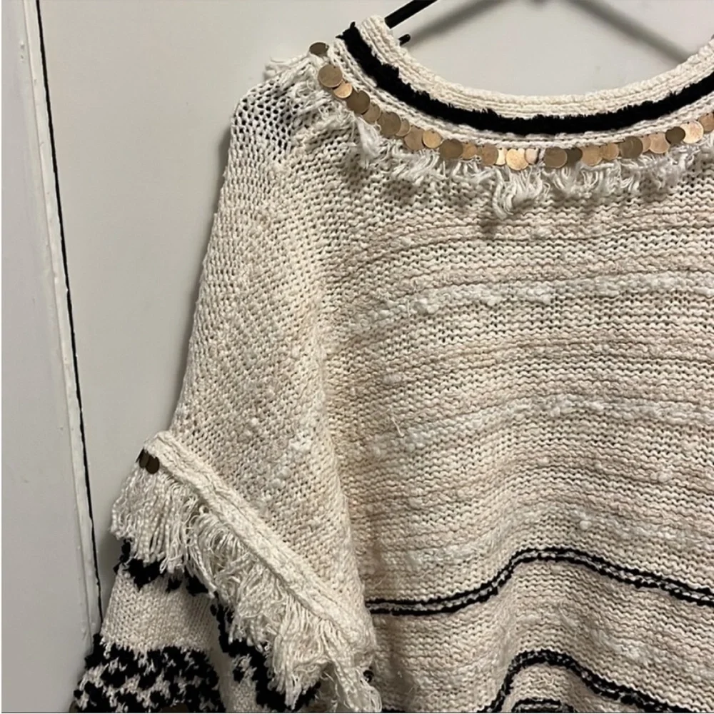Anthropologie Margot fringe poncho sweater - Picture 9 of 16